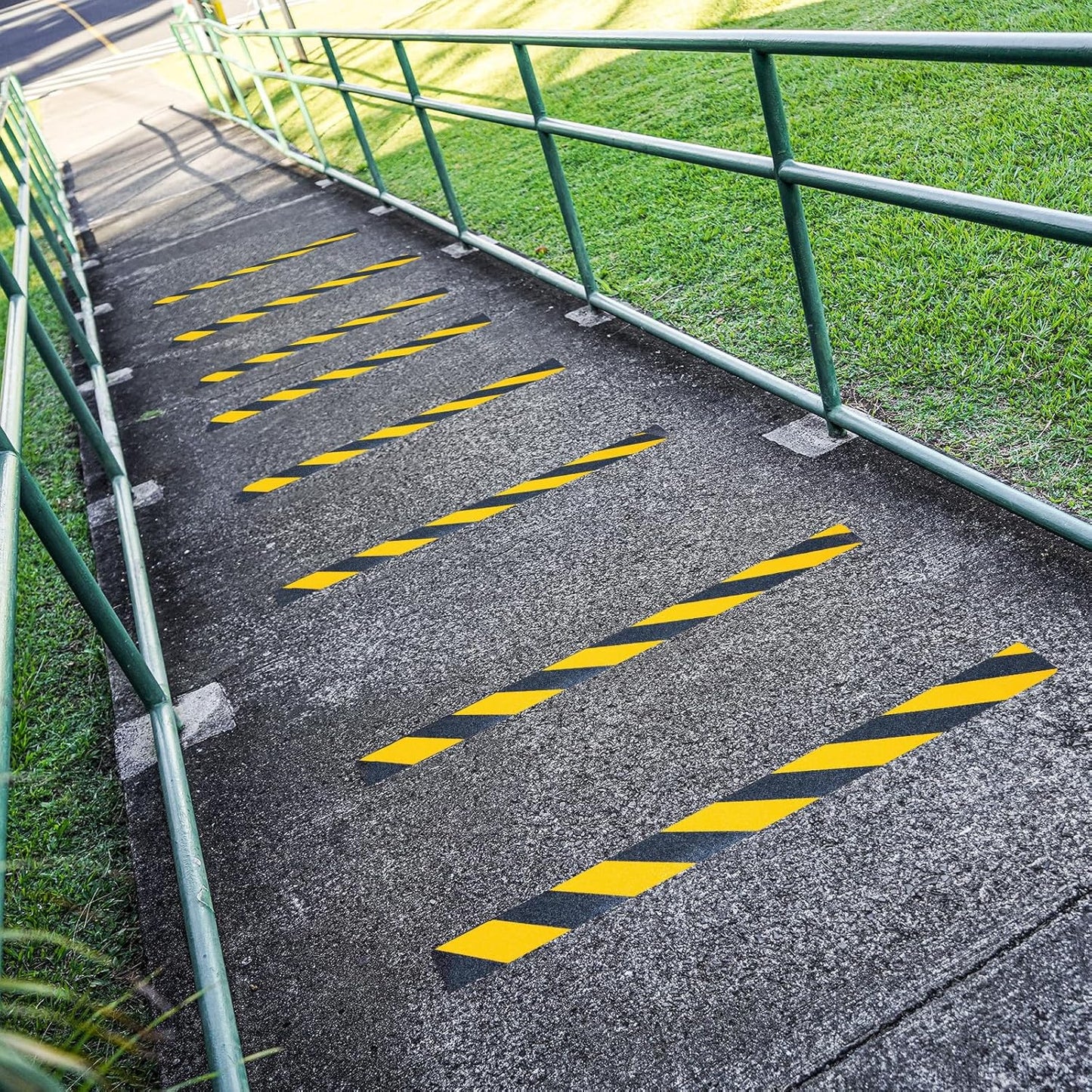 Anti Slip Tape, 2 Inch x 42 Ft Grip Tape for Stairs Outdoor/Indoor, Waterproof Non Skid Roll for Stair Treads Non Slip, High Traction Friction Abrasive Adhesive Stair Steps, Caution Yellow/Black
