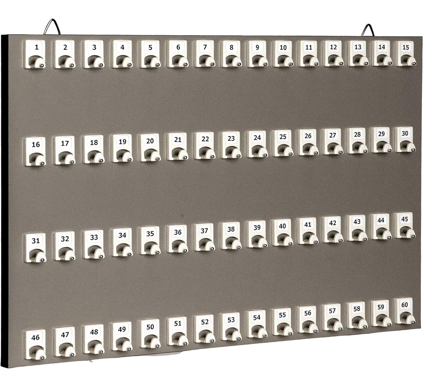 KEYSTAND # 60PGS with 60 Numbered Hooks for Auto Dealers/Realtors (60 Tag & Ring Included)
