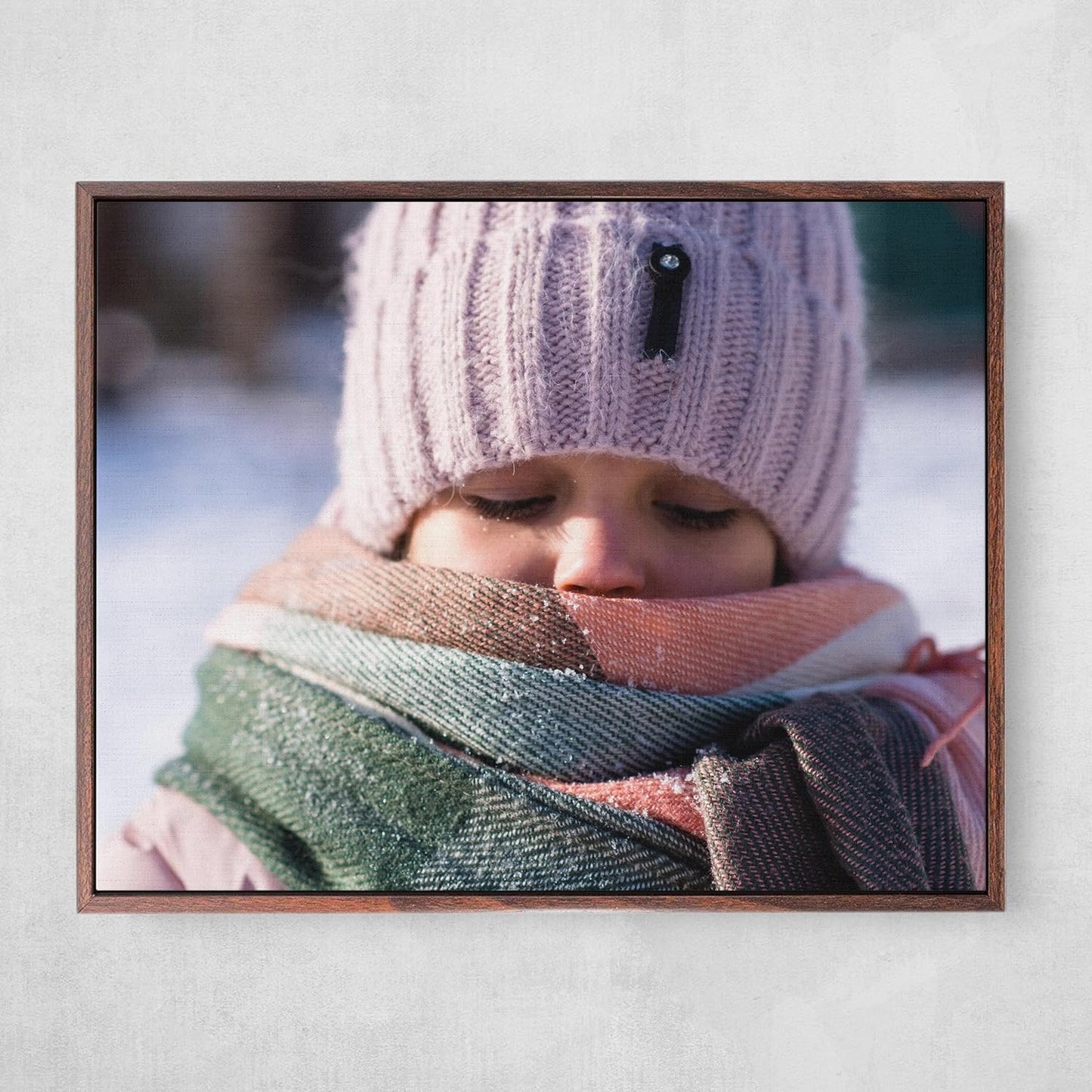 P&L ART. Personalized Custom Canvas Prints: Photo On Canvas Transform Your Photos into Stunning Framed Wall Art Digitally Printed Photo To Canvas Ideal for Home Decor Gifts Keepsakes Walnut 24X32