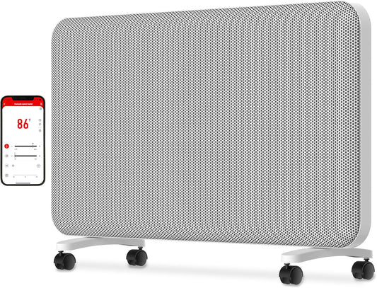 Graphene Convection Panel Infrared Space Heater for Indoor Use Large Room, 1500W Heater with Thermostat, Portable Stand Wall Mounted, Smart WiFi App Control Energy Saving,Work with Tuya