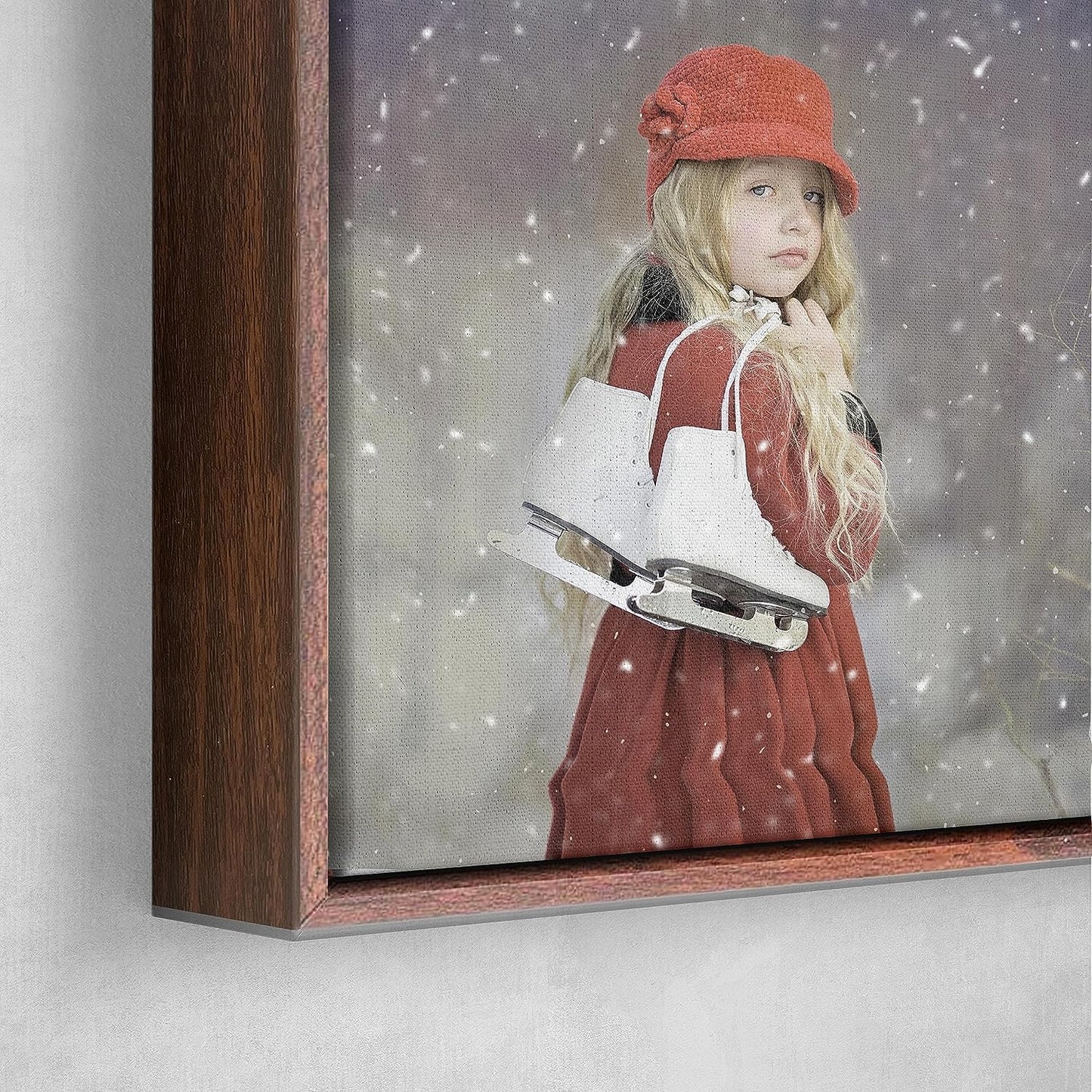 P&L ART. Personalized Custom Canvas Prints: Photo On Canvas Transform Your Photos into Stunning Framed Wall Art Digitally Printed Photo To Canvas Ideal for Home Decor Gifts Keepsakes Walnut 24X36