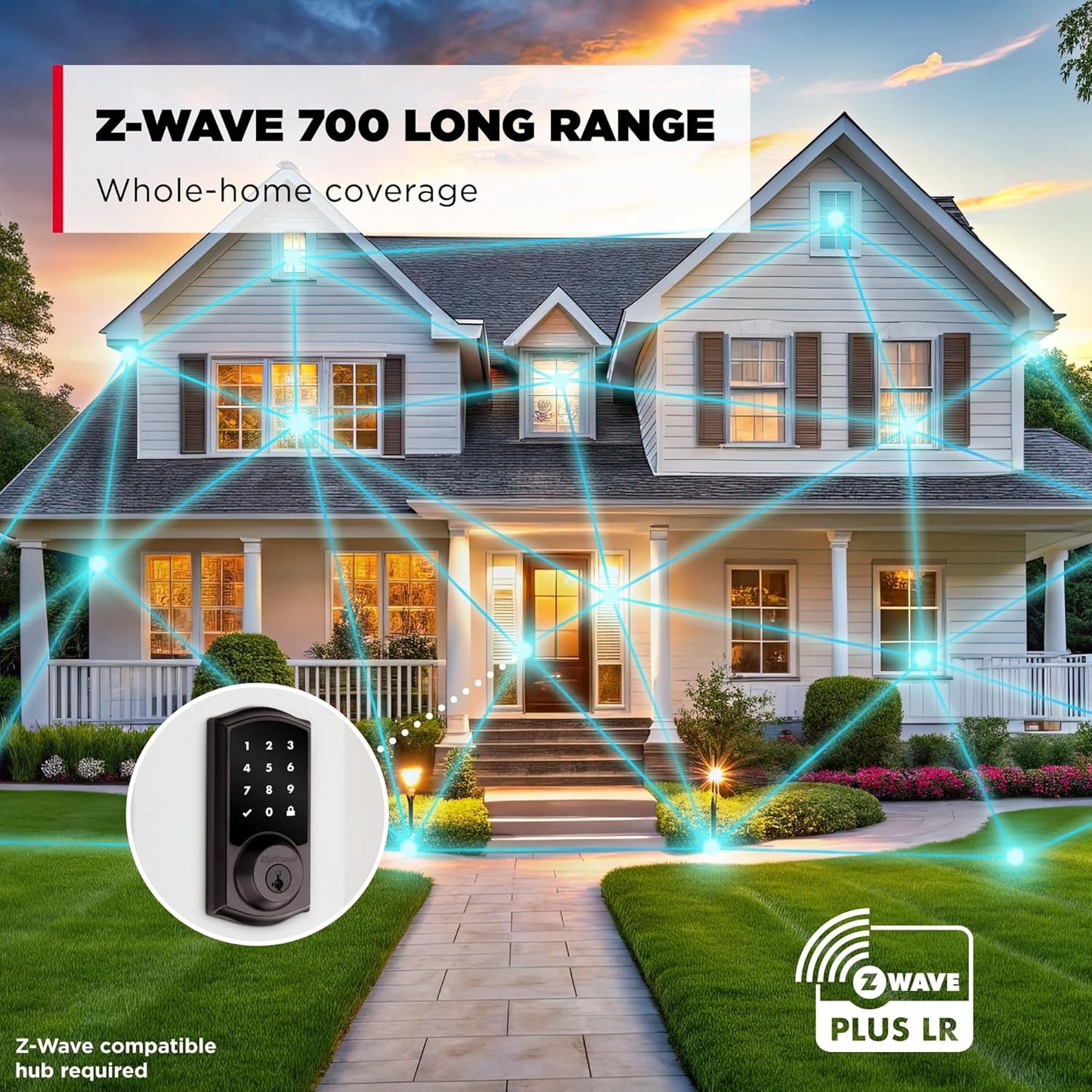 Kwikset HomeConnect 918 Traditional Z-Wave Long Range Enabled Touchscreen Lock Works with Ring Alarm, Samsung SmartThings Hub Required, Sold Separately in Venetian Bronze