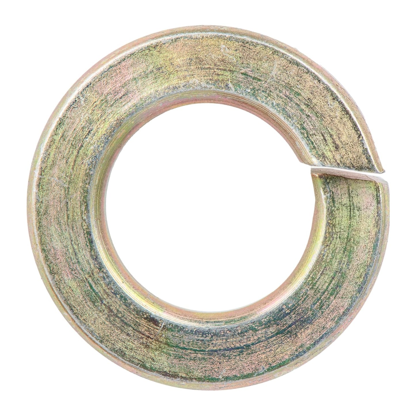 3/8" (100 Pack) Grade 8 Lock Washer, Split, Thru-Hardened, Yellow Zinc by Makers Bolt