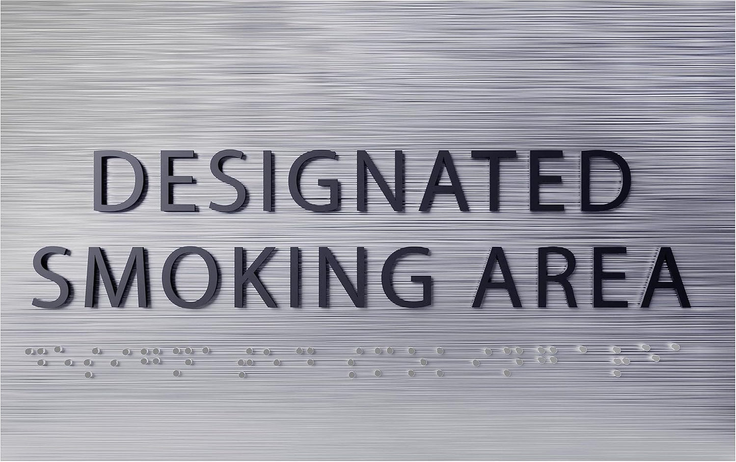 6" X4" Designated Smoking Area Sign - ADA Compliant Tactile Graphics Grade 2 Braille Text | Smoking Permitted Wall Signs for Offices, Private Businesses, Schools, and Restaurants