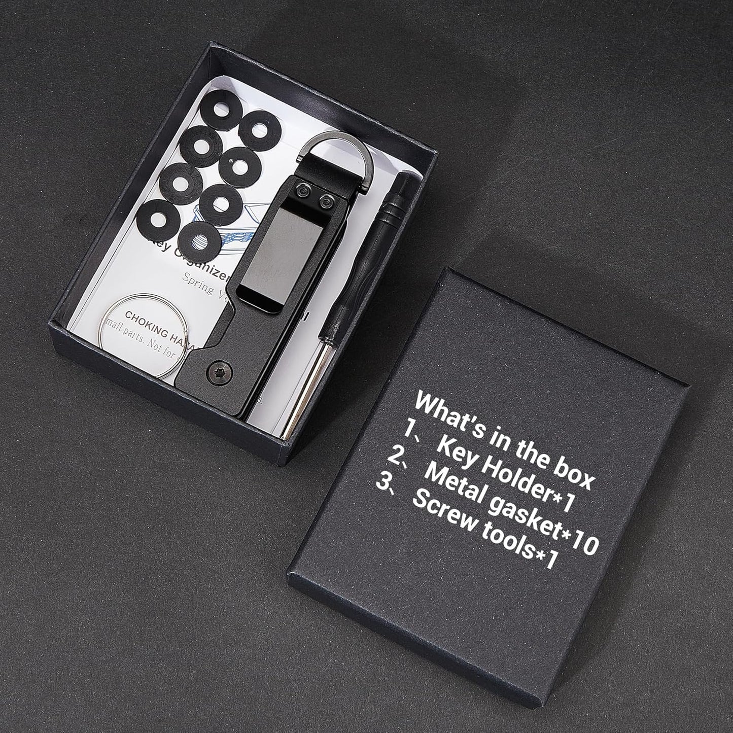 Key Holder for Keychain Metal Aluminum Compact Smart Key Organizer Secures 1-5 Keys