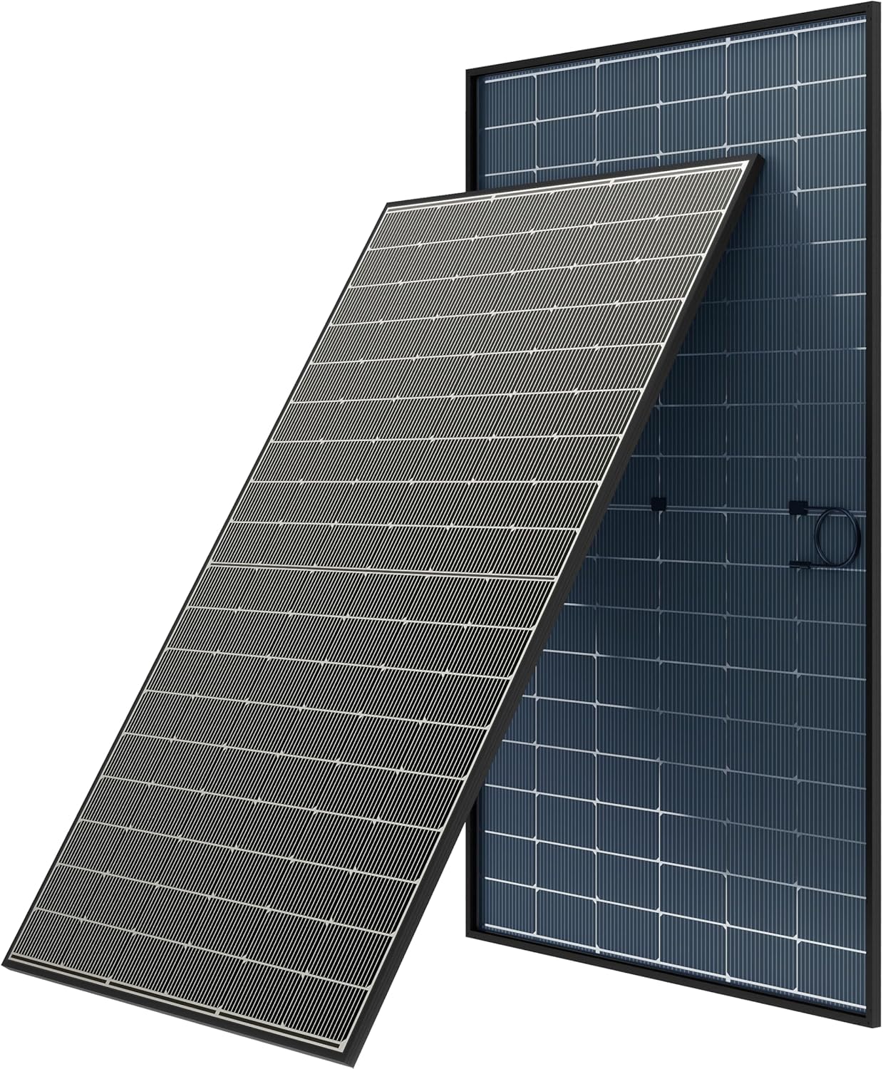 JJN Bifacial 2PCS 400 Watt Solar Panel, N-Type 16BB 400W Solar Panels, 25% High Efficiency Monocrystalline Solar Module for 12V/24V/48V PV System for Homes Rooftop Farm RV and Off-Grid Applications
