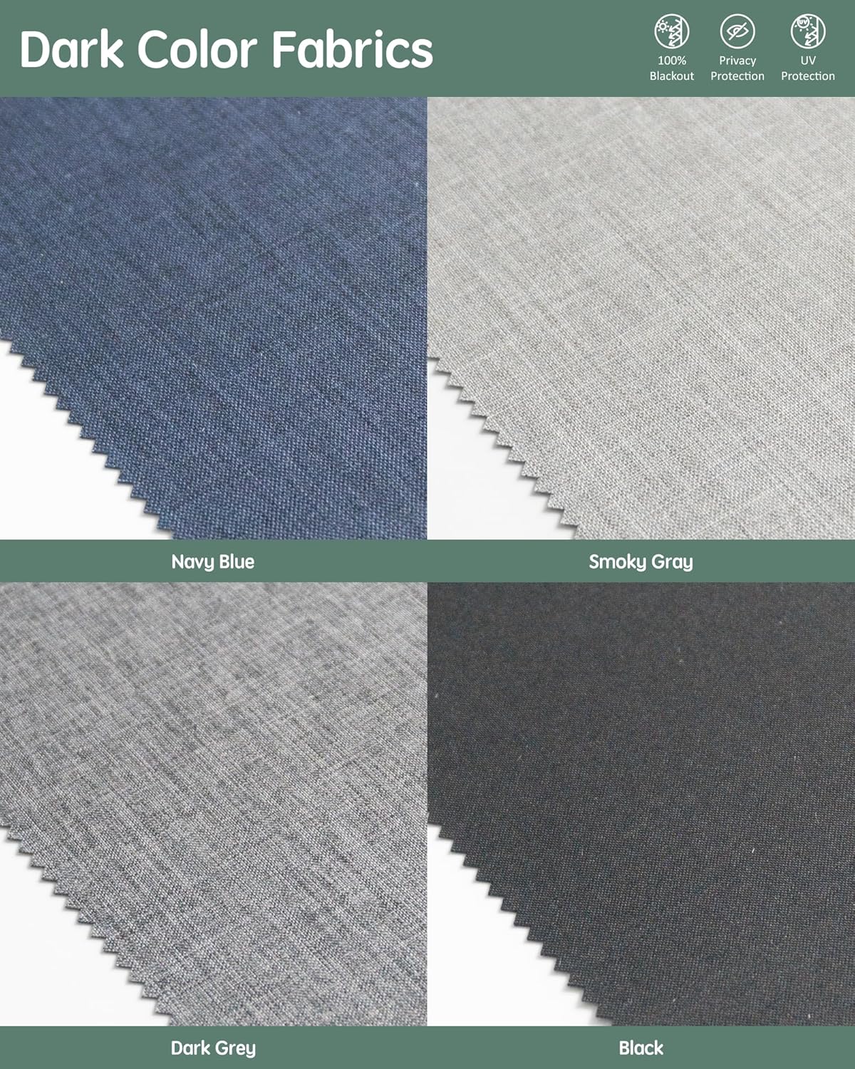 Yoolax Fabric Sample Blinds, Blackout Blinds Roller Shades, Shades for Windows, Fabric Sample (Multicolor)