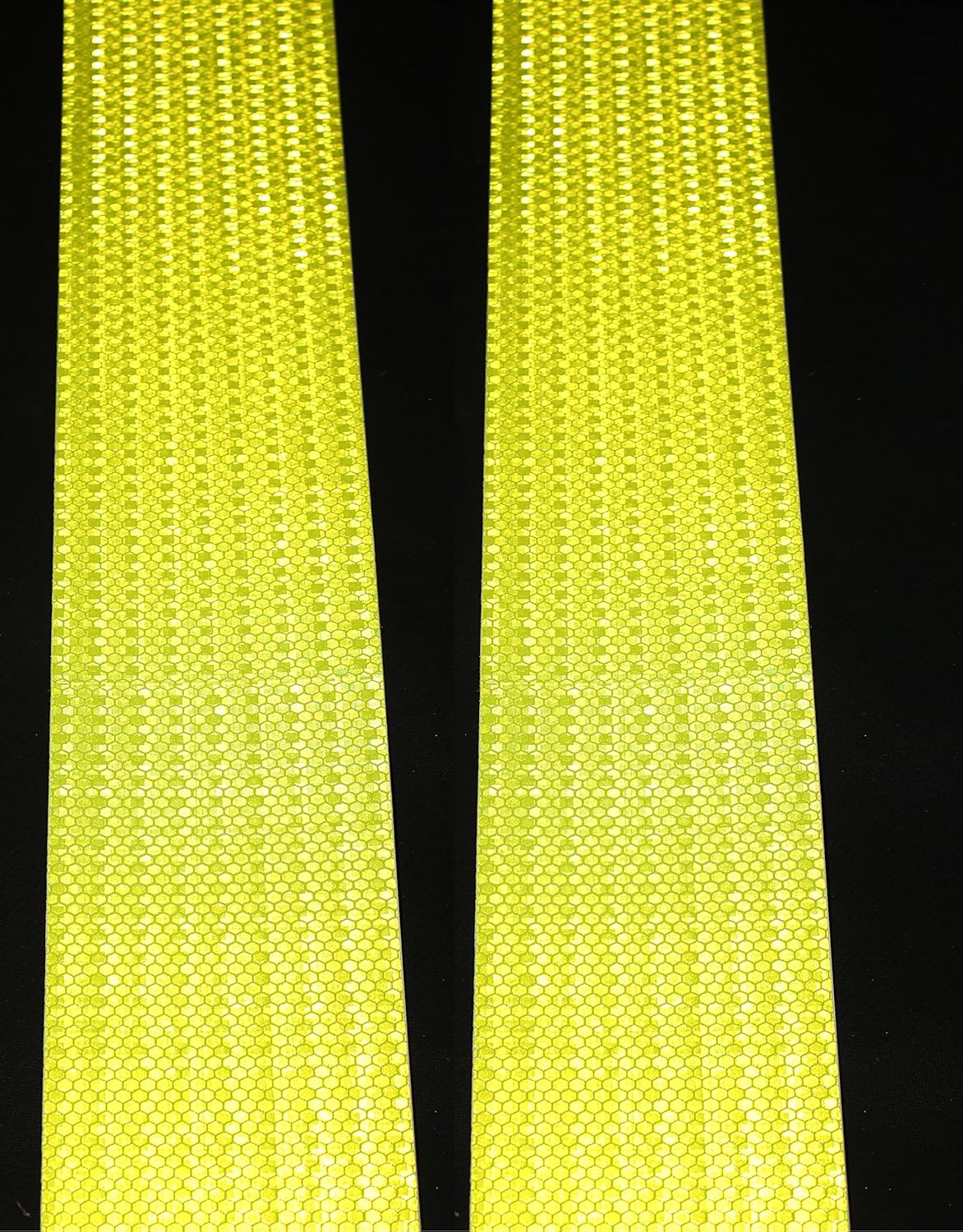 Fluorescent Yellow Reflective Tape Outdoor Waterproof 3 inch Wide, High Visibility Warning Safety Industrial Marking Tape (68 feet,5 Rolls)