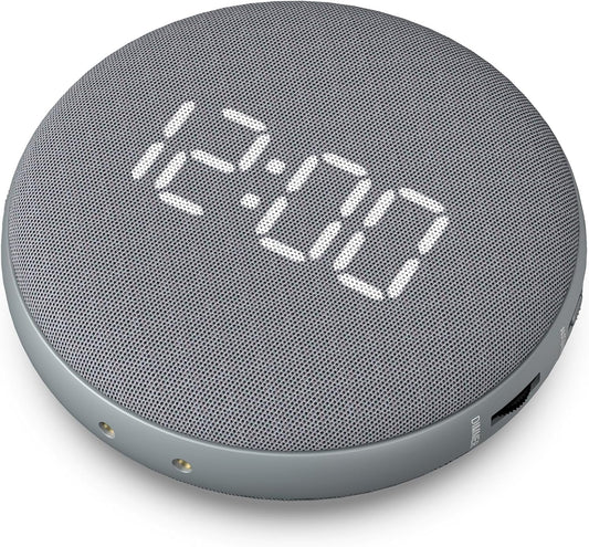 REACHER Super Loud Alarm Clock for Heavy Sleepers Adults Teens, Vibrating Alarm Clock Bed Shaker Under Pillow, Rechargeable Battery Powered for Travel, Auto-Dim, Portable