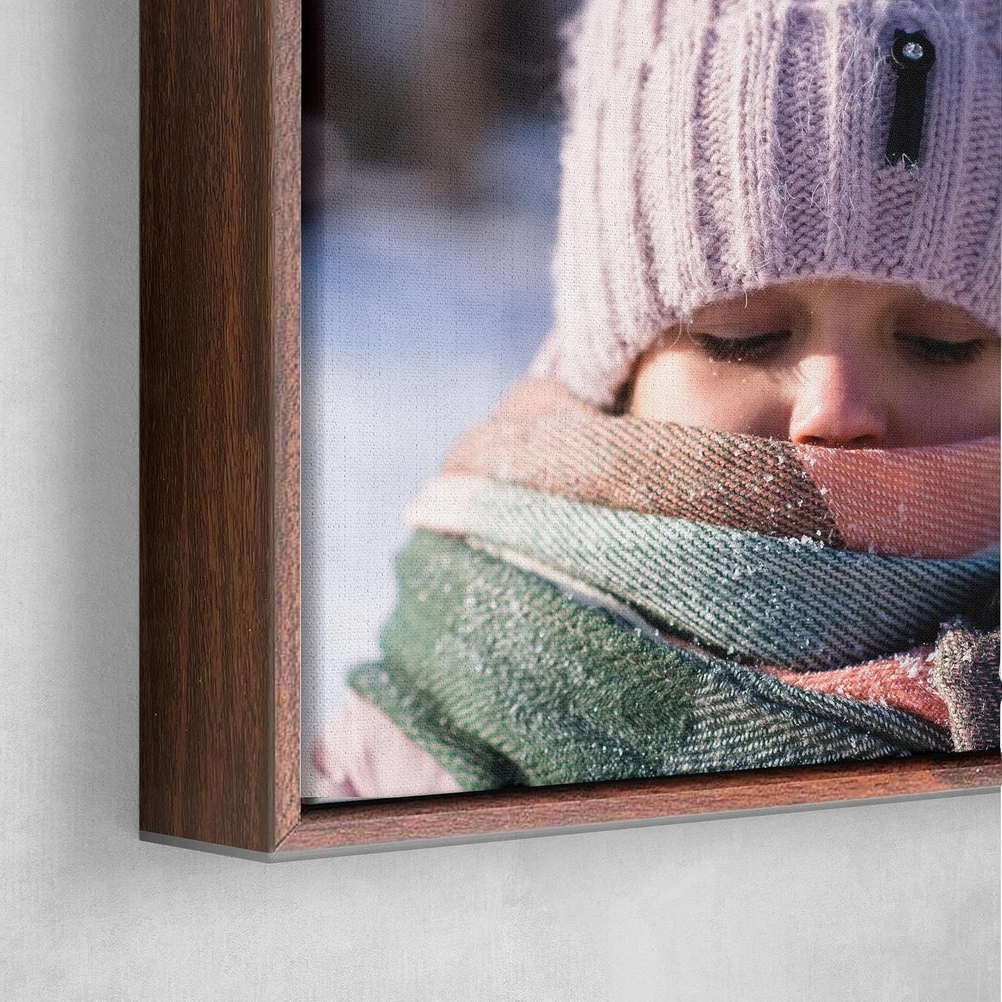 P&L ART. Personalized Custom Canvas Prints: Photo On Canvas Transform Your Photos into Stunning Framed Wall Art Digitally Printed Photo To Canvas Ideal for Home Decor Gifts Keepsakes Walnut 24X32