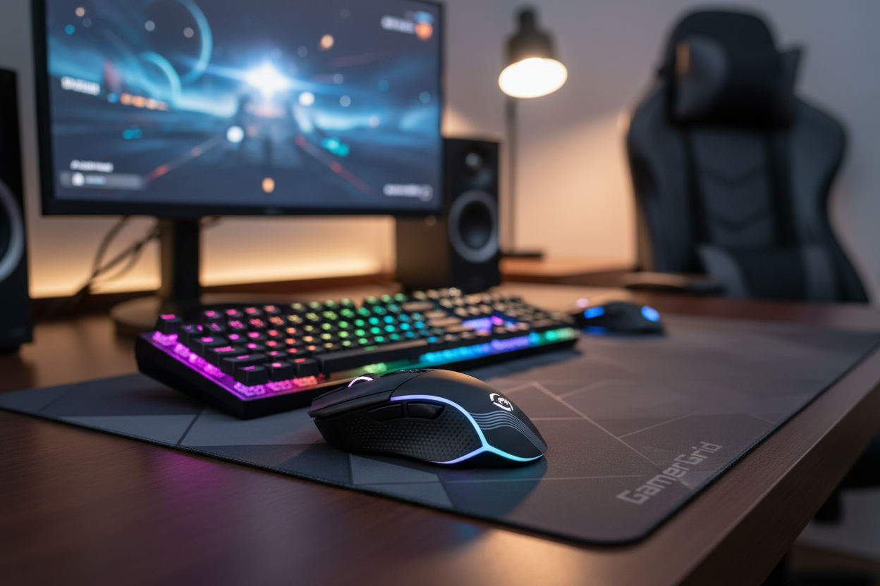 “I ordered a gaming mouse and keyboard from GamerGrid, and I couldn’t be happier. The responsiveness and build quality are top-notch. My gameplay has never felt smoother!” (make it real photo)