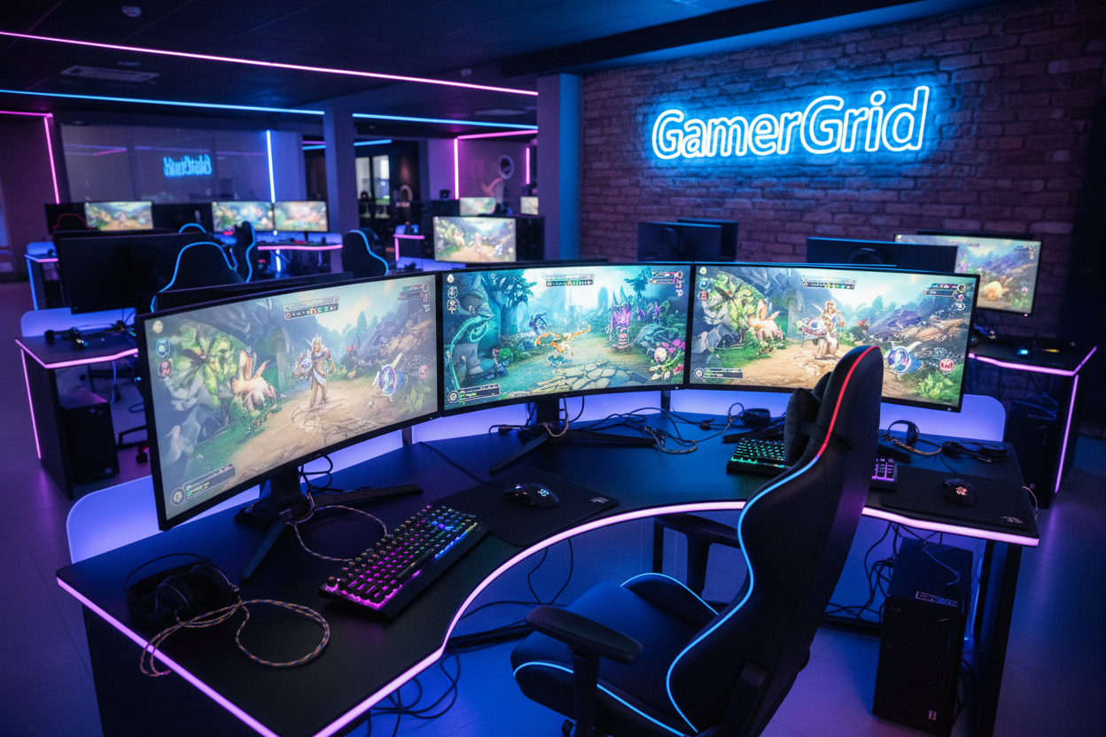 Join us at GamerGrid, and experience gaming like never before. Your adventure starts here! (make it real photo)